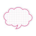 ササガワ POP 抜型カード 吹出し 大 ピンク 1604186 16-4186 50枚