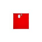 サンケー 安全表示旗セット 超強力マグネット カラビナ ハトメ 付属金物付 赤 35×35cm SD-RED 1セット