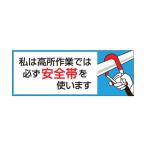 つくし工房 ヘルメットシール「私は高所作業では必ず安全帯を使います」 851-B