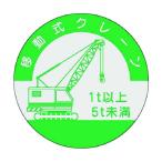 つくし工房 資格表示ステッカー 移動式クレーン （5t未満） 842-B 1点