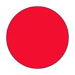 つくし工房 ステッカー 丸型無地 赤 850-A 1点