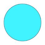 つくし工房 ステッカー 丸形無地 青 850-B 1点