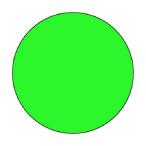 つくし工房 ステッカー 丸形無地 緑 850-C 1点