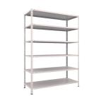 トラスコ 軽量棚中棚ボルトレス型１５００Ｘ６００Ｘ２１００６段ネオグレ NG L75W-16 NG(ネオク゛レー)