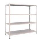 トラスコ 軽量棚中棚ボルトレス型１５００Ｘ６００Ｘ１５００４段ネオグレ NG L55W-14 NG(ネオク゛レー)