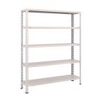 トラスコ 軽量棚中棚ボルトレス型１２００Ｘ３００Ｘ１５００５段ネオグレ NG L54V-15 NG(ネオク゛レー)