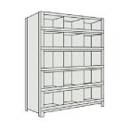 トラスコ 軽量棚縦仕切前当付８７５Ｘ３００Ｘ１８００３列５段ネオグレ NG 63V-56 NG(ネオク゛レー)