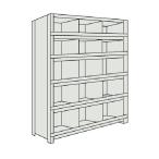トラスコ 軽量棚縦仕切前当付８７５Ｘ３００Ｘ１５００３列５段ネオグレ NG 53V-56 NG(ネオク゛レー)
