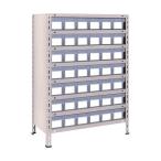 トラスコ 軽量棚８７５Ｘ４５０Ｘ１２００樹脂引出透明小Ｘ４２ネオグレ NG 43X-808C7 NG(ネオク゛レー)