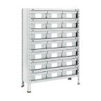 トラスコ 軽量棚８７５Ｘ３００Ｘ１２００樹脂引出ＮＧ小Ｘ２１ネオグレ NG 43V-808F7 NG(ネオク゛レー)