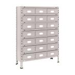 トラスコ 軽量棚８７５Ｘ３００Ｘ１２００スチール引出大Ｘ２１ネオグレ NG 43V-808B7 NG(ネオク゛レー)