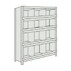 トラスコ 軽量棚縦仕切前当付８７５Ｘ３００Ｘ１２００３列４段ネオグレ NG 43V-55 NG(ネオク゛レー)
