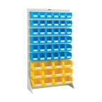 工場用保管設備 パネルラック ＴＲＵＳＣＯ　パネルコンテナラック　床置型　コンテナ中Ｘ３６　大Ｘ１２　ネオグレー  (T-1636N（NG）)