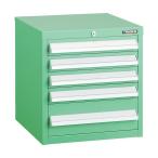 工場用保管設備 キャビネット ＴＲＵＳＣＯ　ＬＶＲ型キャビネット　３９２Ｘ４１２ＸＨ４２０　引出５段　ＹＧ　  (LVR-423YG)