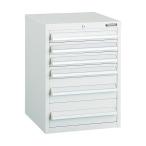 工場用保管設備 キャビネット ＴＲＵＳＣＯ　ＬＶＲ型キャビネット　３９２Ｘ４１２ＸＨ５４０　引出６段　Ｗ　  (LVR-541W)