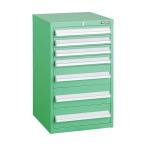 工場用保管設備 キャビネット ＴＲＵＳＣＯ　ＬＶＲ型キャビネット　３９２Ｘ４１２ＸＨ６６０　引出７段　ＹＧ　  (LVR-661YG)