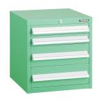 工場用保管設備 キャビネット ＴＲＵＳＣＯ　ＬＶＲ型キャビネット　３９２Ｘ４１２ＸＨ４２０　引出４段　ＹＧ　  (LVR-422YG)