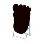 * юридическое лицо специальный товар * tokiwa .. pop ru подставка табличка Silhouette 45×60 одна сторона черный отпечаток ноги PPSKSL45X60KFOTB 1 пункт 