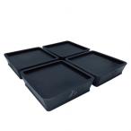 タツフト 洗濯機高さ調整用ゴムマット 黒 114×114×25mm TFi-5515