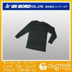 ユニワールド サンバーナインナーシャツクルーネック ブラック L 7010C-L 0