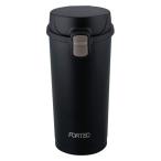 和平フレイズ フォルテック・パーク ワンタッチ栓タンブラー ブラック 幅8.2×奥行9.3×高さ17.7cm  FPR-8157