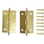 ノーブランド 真鍮メッキロング丁番 規格：51mm VF-021 2個