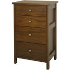 Rosie ロージー 4段チェスト ブラウン 幅460×奥行320×高さ740mm 77-320