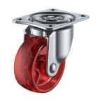 ユーエイ Gシリーズ ポリカーボネートキャスター自在車 赤 車輪径25mm×取付高35mm×車輪幅12mm×取付座35X30mm G25PCR 1点