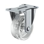 ユーエイ Gシリーズ ポリカーボネートキャスター固定車 透明 車輪径25mm×取付高35mm×車輪幅12mm×取付座36X18mm GR25PC 1点