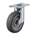 ユーエイ プレート式キャスター自在車７５径エラストマー車輪 EF-75ELSB 1個