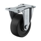 ユーエイ LR型キャスター 固定車プレート式 径50mm 導電ゴム車輪 LR-50RE 1個