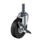 ユーエイ ET-S型キャスター 自在車ねじ込み式(ストッパー付) ET-50RESW3/8×14 1個