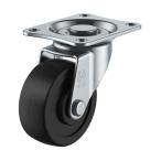 ユーエイ LG型キャスター 自在車プレート式 径50mm 導電ゴム車輪 LG-50RE 1個