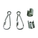 ユタカメイク 金具紐用ナスカンセット細丸紐用Ｂ３ｍｍ×Ａ２３ｍ JN-01