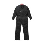 山田辰 腰割れ式つなぎ服 ブラック L 1-6900-BC-L