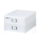 吉川国工業所 書類ケース A4 2段 ライフモデュール ファイルユニット ホワイト LM-52