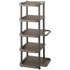 吉川国工業所 シューズストレージ ブラウン 幅35.5×奥行31×高さ87cm 1個