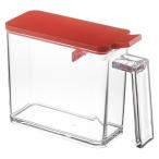 山崎実業 アクア 調味料ストッカー S レッド 幅5.5×奥行15×高さ11cm