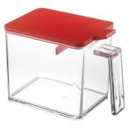 山崎実業 アクア 調味料ストッカー L レッド 幅9×奥行15×高さ11cm