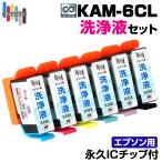 【永久ICチップ付き】KAM-6CL 洗浄液 6色セット カメ クリーニングカートリッジ 目詰まり解消 クリーニング液 EPSON プリンター エプソン かすれ 印字不良 EPSON