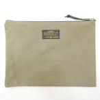17AW 17FW uniform experiment ユニフォームエクスペリメント UEN PHYSICAL FITNESS POUCH キャンバス ロゴ ジップ ポーチ クラッチ KHAKI
