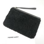 PIERRE HARDY ピエール アルディ レザー ボア クラッチバッグ BLACK