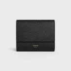 ショッピングセリーヌ セリーヌ CELINE スモール トリフォールドウォレット 10B573BEL.38NO グレインドカーフスキン ブラック ギフトラッピング付き