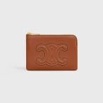 セリーヌ CELINE コイン＆カードポーチ キュイル トリオンフ 10C663DR8.04LU スムースカーフスキン タン ギフトラッピング付き