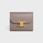 セリーヌ CELINE スモール フラップウォレット トリオンフ 10D783DPV.10BL シャイニーカーフスキン ぺブル ギフトラッピング付き