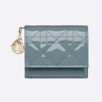ショッピングdior ディオール DIOR Lady Dior Lotus ウォレット S0181OVRB_M81B カナージュ パテントカーフスキン クラウドブルー