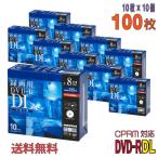 Verbatim(バーベイタム) DVD-R DL データ＆録画用 CPRM対応 8.5GB 2-8倍速 「100枚(10枚×10個)スリムケース」 (VHR21HDSP10 10個セット)