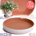 受け皿　植木鉢用　ソーサー　おしゃれ　陶器　サイズ　２２ｃｍ　安くて丈夫　ＭＡ受皿　７号　ＷＢ