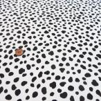 ツイルプリント(ダルメシアン　白×黒)