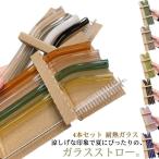ストロー ガラスストロー エコストロー マイストロー カーブ ストレート 4本セット 洗浄ブラシ付き カラフル 耐熱ガラス 雑貨 マイスト